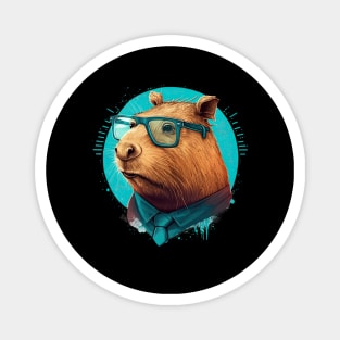 Capybara Hipster Magnet